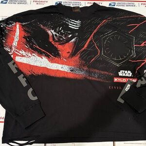 Star Wars Black Sweatshirt with Red and White Kylo Ren Graphic